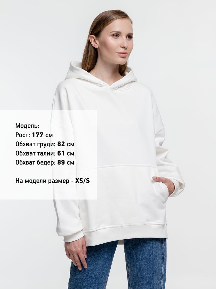 Худи оверсайз Kulonga Comfort Heavy, молочно-белое купить в Москве, фото галереи №4 Радуга Принт