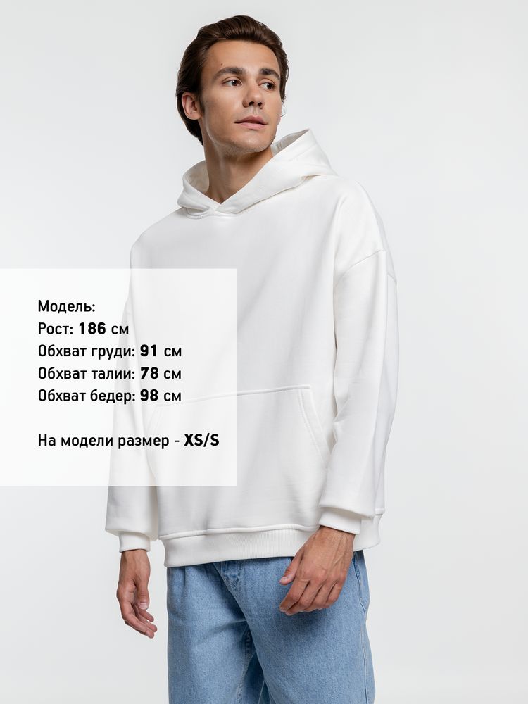 Худи оверсайз Kulonga Comfort Heavy, молочно-белое купить в Москве, фото галереи №7 Радуга Принт